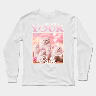 Illuminate your path funny cats Long Sleeve T-Shirt